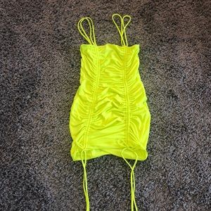 Fashion nova bright yellow mini dress